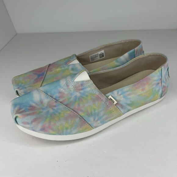 Toms Womens 10015256 Multicolor Alpargata Tie Dye Size W10 Slip-On Flats - Picture 1 of 10